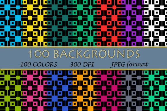 Exploring the Versatility of 100 Geometric Patterns-066 and Their Integration with Digital Papers in 100 Colors