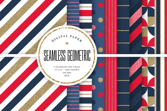 Geometric Seamless Patterns - Blue Red: A Strategic Tool for Modern Creativity and Design
