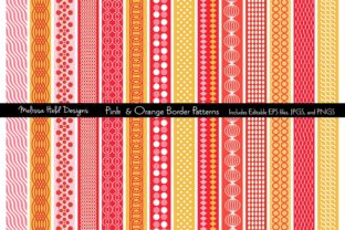 Pink Orange Mod Border Patterns
