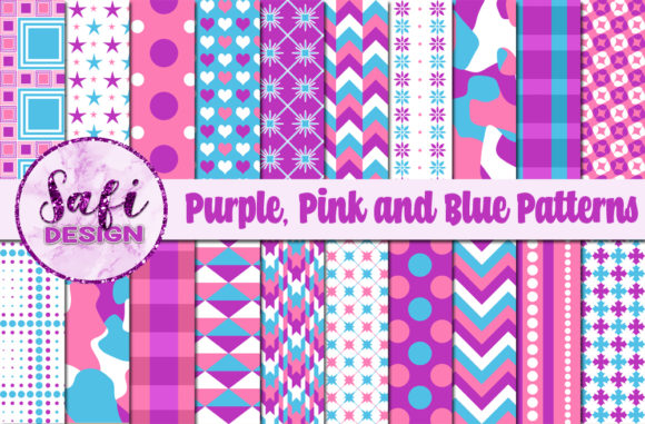 Purple, Pink and Blue Patterns: A Versatile Design Resource