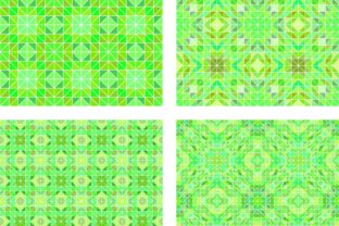 Seamless Green Mosaic Design for Creative Projects