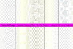 Seamless Silver Op Art Patterns